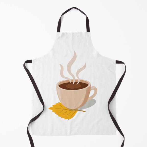 Item preview, Cozy Autumn Coffee Cup with Steaming Hot Drink and Fall Leaf Vector Art designed and sold by ElenMart.