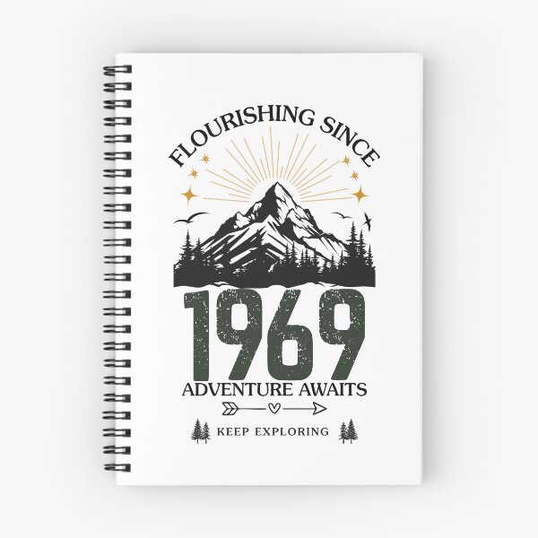 Item preview, 1969 Flourishing Since Mountain Adventure Birthday Design designed and sold by FlareCraftStudio.