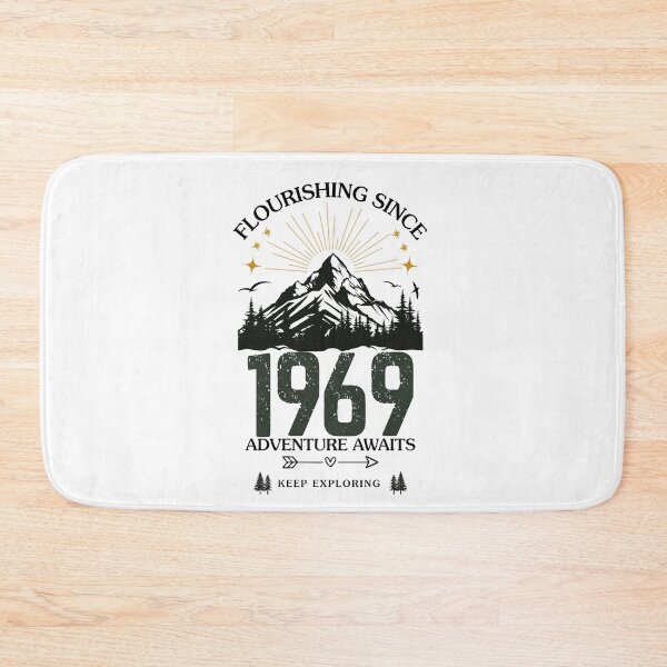 Item preview, 1969 Flourishing Since Mountain Adventure Birthday Design designed and sold by FlareCraftStudio.