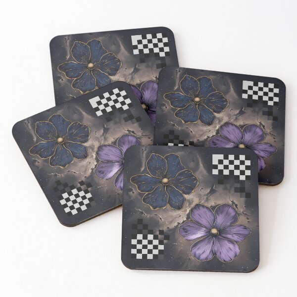Item preview, Dark Celestial Botanical Blooms - Cosmic Gold Floral Pattern designed and sold by UniqueDesign751.
