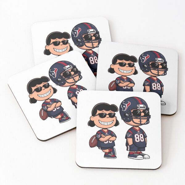Item preview, Charlie Brown Snoopy Texans Football Cartoon  designed and sold by GrimVibeArts.