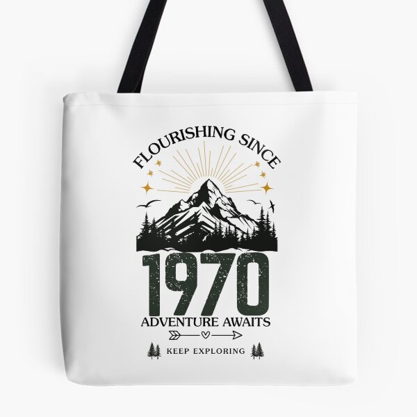 Item preview, 1970 Flourishing Since Mountain Adventure Birthday Design designed and sold by FlareCraftStudio.