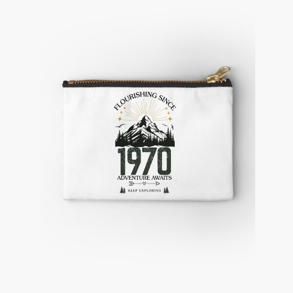 Item preview, 1970 Flourishing Since Mountain Adventure Birthday Design designed and sold by FlareCraftStudio.