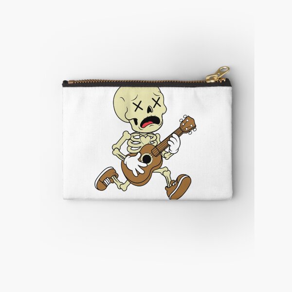 Item preview, Funny Running Skeleton Playing Guitar Cartoon Vector designed and sold by Rupesh-Art26.