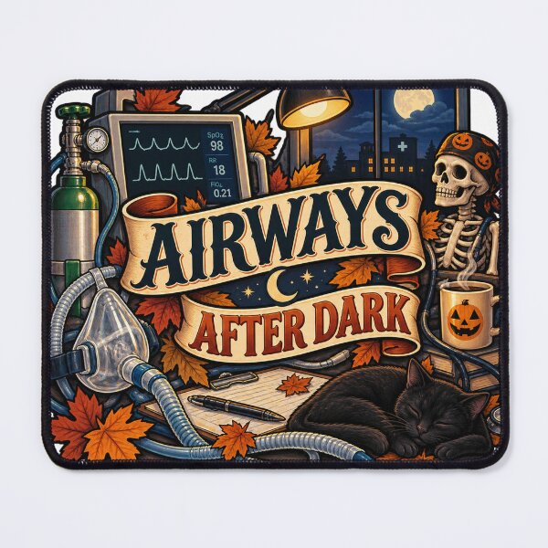 Item preview, Airways After Dark Respiratory Therapist designed and sold by supertae.