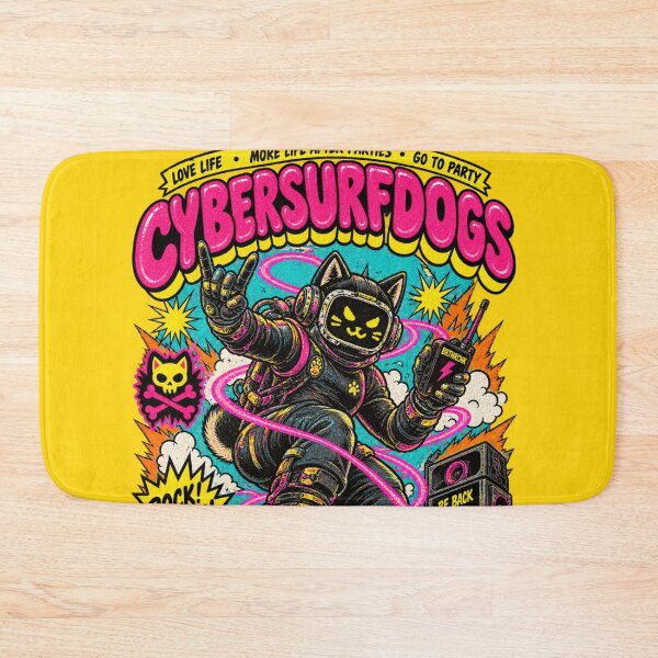 Item preview, Cyber dog Surf - Astronaut dog Surfboard Neon Rave Art designed and sold by BRTHRCNK01.