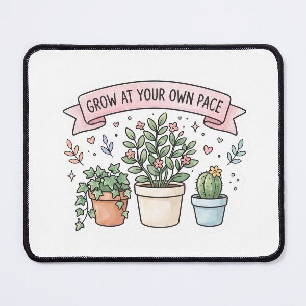 Item preview, Grow At Your Own Pace Aesthetic Potted Plants Self-Love designed and sold by KreatoLab.