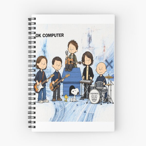 Item preview, OK Computer Cartoon Band Peanuts designed and sold by GrimVibeArts.