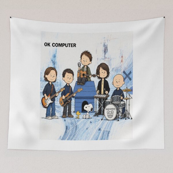 Item preview, OK Computer Cartoon Band Peanuts designed and sold by GrimVibeArts.