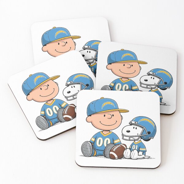 Item preview, Snoopy And Charlie Brown Los Angeles Chargers Football Fan designed and sold by DamianRoy88.