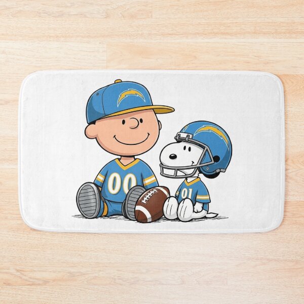 Item preview, Snoopy And Charlie Brown Los Angeles Chargers Football Fan designed and sold by DamianRoy88.