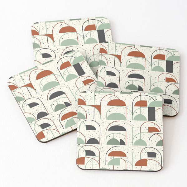 Item preview, Boho Terrazzo Geometric Arch Pattern designed and sold by Ideeplyfeltit.