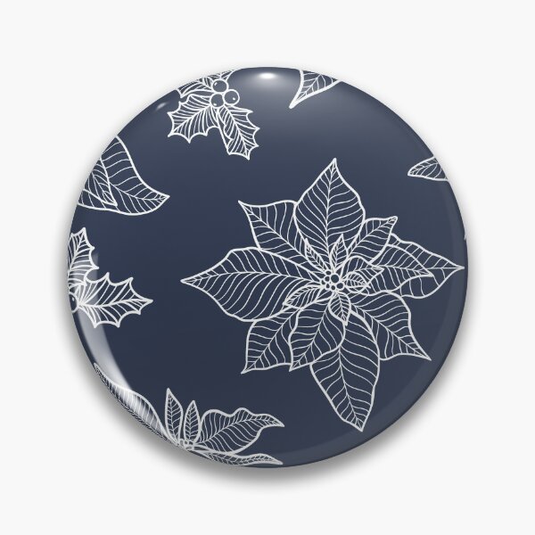Item preview, Elegant Winter Poinsettia Holly Botanical Line Art Pattern designed and sold by Jennifer Creations.