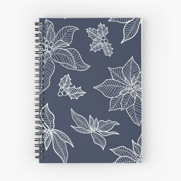 Item preview, Elegant Winter Poinsettia Holly Botanical Line Art Pattern designed and sold by Jennifer Creations.