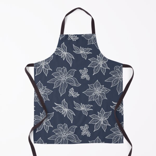 Item preview, Elegant Winter Poinsettia Holly Botanical Line Art Pattern designed and sold by Jennifer Creations.