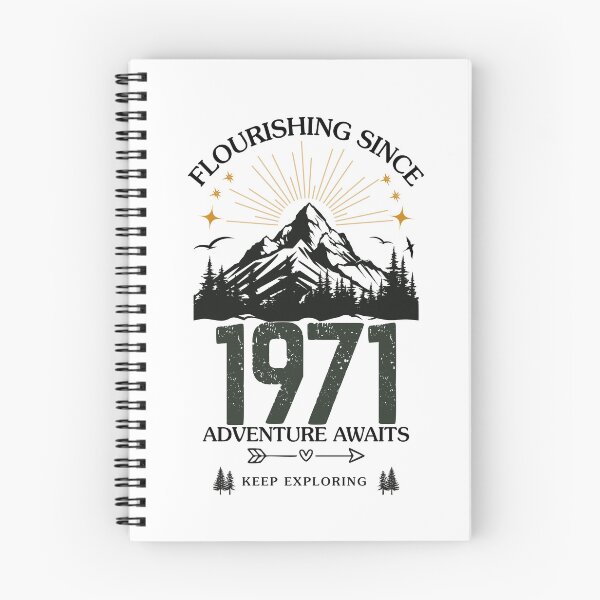 Item preview, 1971 Flourishing Since Mountain Adventure Birthday Design designed and sold by FlareCraftStudio.