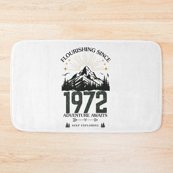 Item preview, 1972 Flourishing Since Mountain Adventure Birthday Design designed and sold by FlareCraftStudio.