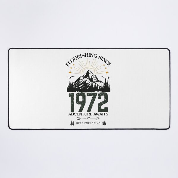 Item preview, 1972 Flourishing Since Mountain Adventure Birthday Design designed and sold by FlareCraftStudio.