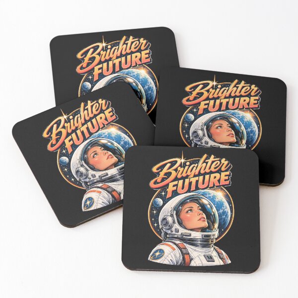 Item preview, Brighter Future - Retro Astronaut Woman designed and sold by Quantum Fashion.