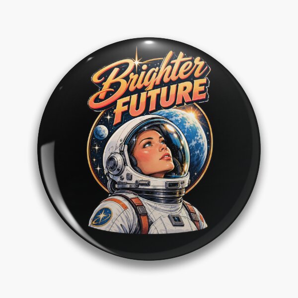 Item preview, Brighter Future - Retro Astronaut Woman designed and sold by Quantum Fashion.