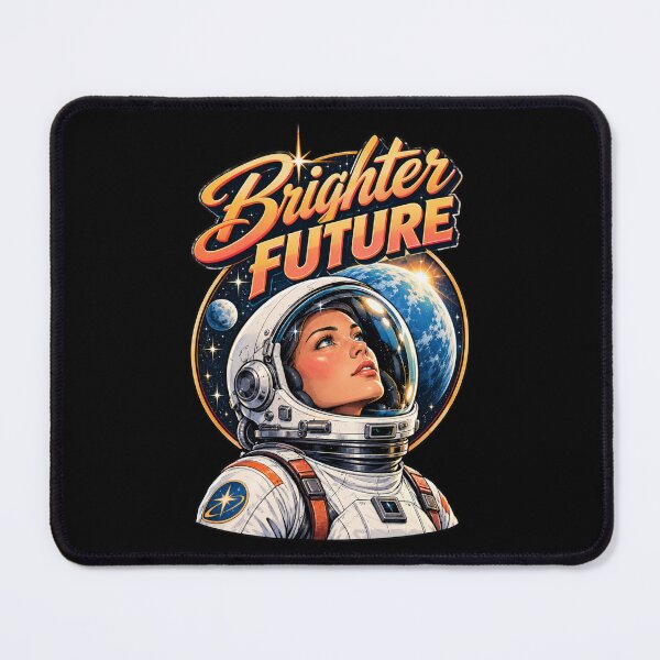 Item preview, Brighter Future - Retro Astronaut Woman designed and sold by Quantum Fashion.