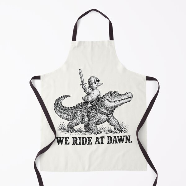Item preview, We Ride At Dawn Duck Knight Alligator Vintage Art TTRPG Meme designed and sold by Yellowriversss.