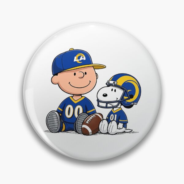 Item preview,  Snoopy And Charlie Brown Los Angeles Rams Football Fan designed and sold by DamianRoy88.