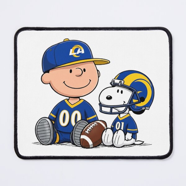 Item preview,  Snoopy And Charlie Brown Los Angeles Rams Football Fan designed and sold by DamianRoy88.