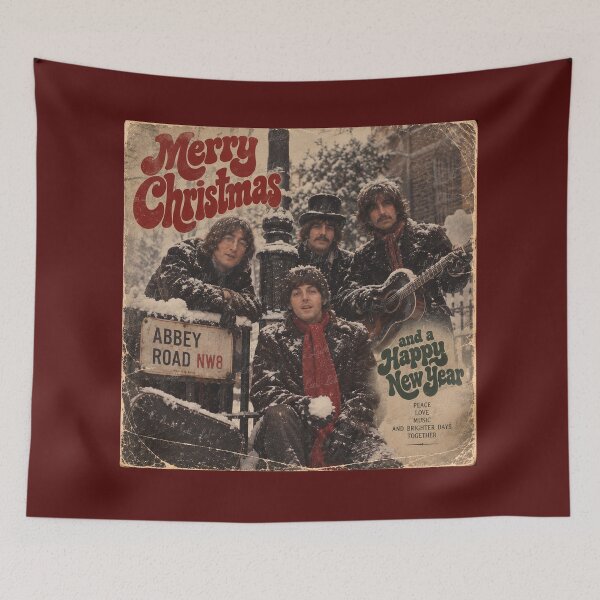 Item preview, My Beatles Vintage Merry Christmas Wishes - Textured Photograph 1969 designed and sold by LuluLeb.