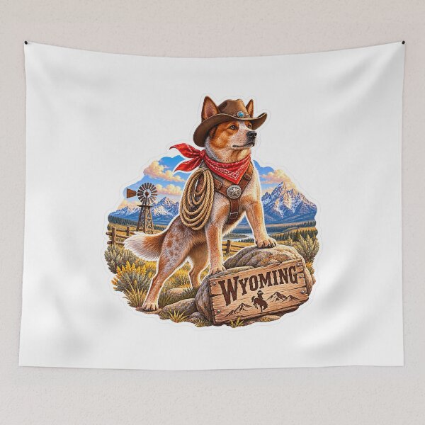 Item preview, Wyoming Wild West Dog designed and sold by Whimspired By Paxx.