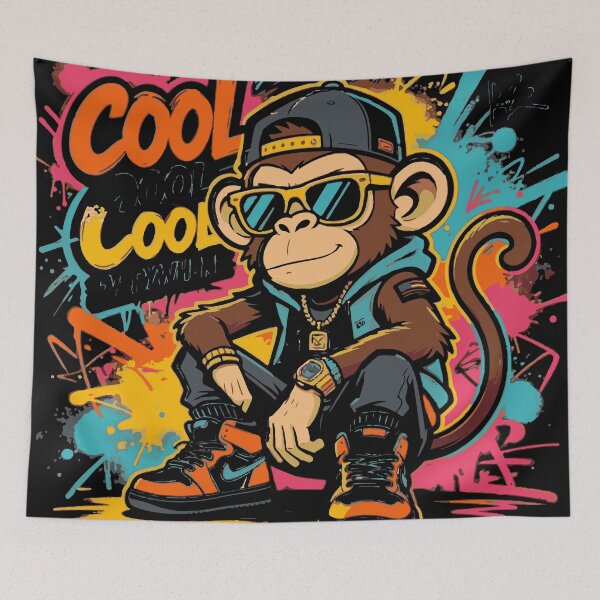 Item preview, Cool Graffiti Monkey Streetwear designed and sold by ManikRaja.