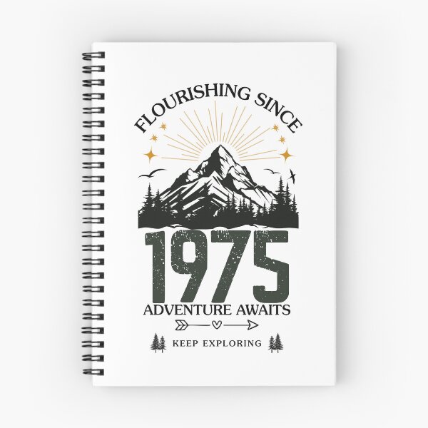 Item preview, Diseño de cumpleaños de aventura en la montaña de 1975: Floreciendo desde 1975 designed and sold by FlareCraftStudio.