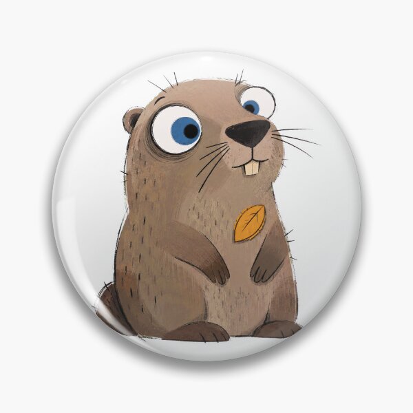 Item preview, Leaf Brooch Marmot designed and sold by The-Art-of-D.
