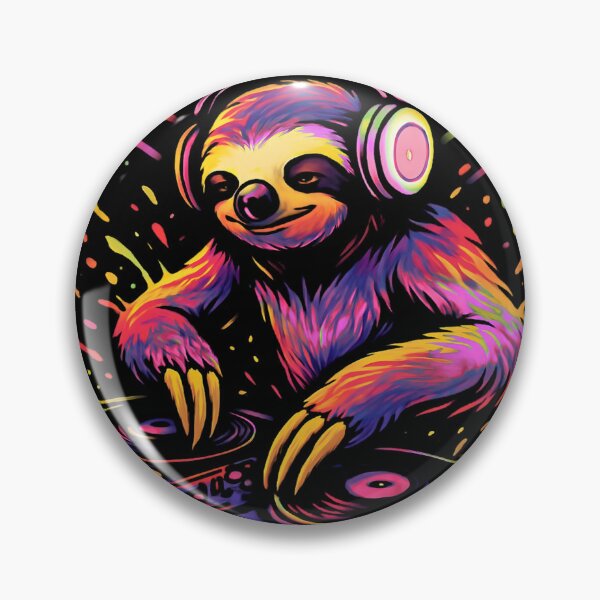 Item preview, Colorful DJ Sloth Music Lover Funny Animal Turntable designed and sold by Genius Geek.