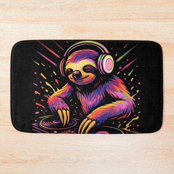 Item preview, Colorful DJ Sloth Music Lover Funny Animal Turntable designed and sold by Genius Geek.