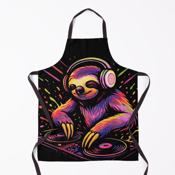 Item preview, Colorful DJ Sloth Music Lover Funny Animal Turntable designed and sold by Genius Geek.