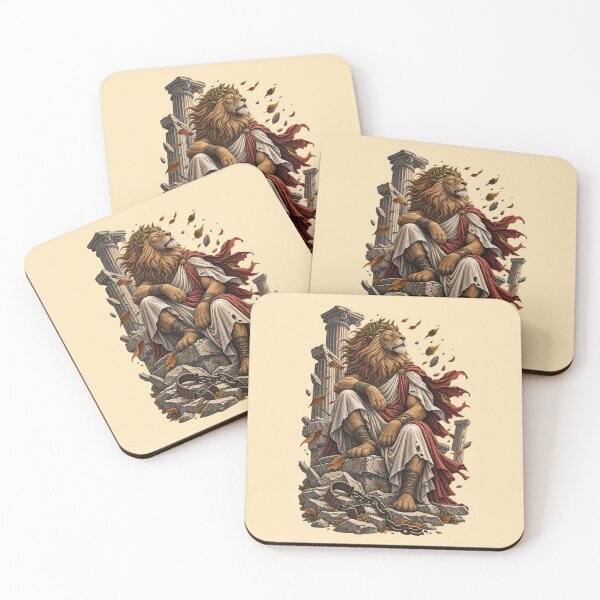 Item preview, Stoic Lion – Philosophical Strength Illustration designed and sold by Dogandesighn.