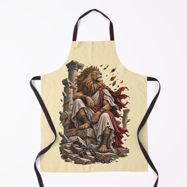 Item preview, Stoic Lion – Philosophical Strength Illustration designed and sold by Dogandesighn.