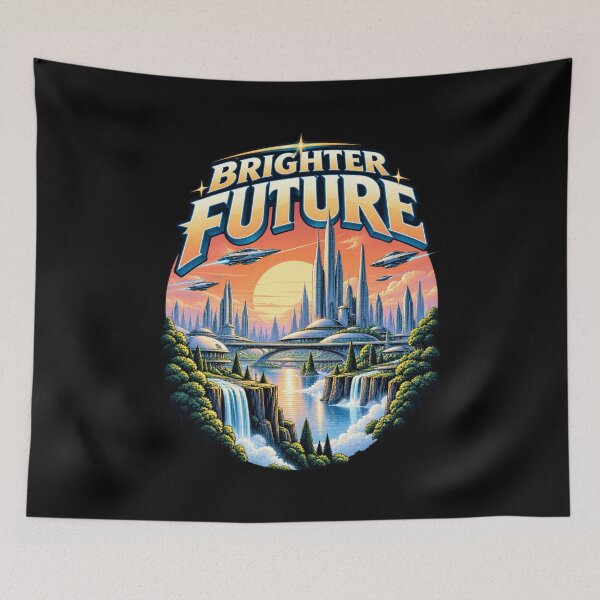 Item preview, Brighter Future - Retro Solarpunk City designed and sold by Quantum Fashion.