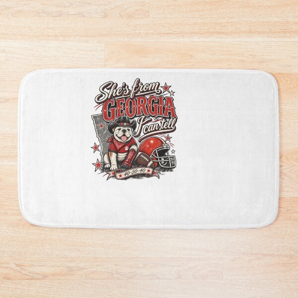 Item preview, She Is From Georgia I Can Tell Bulldog Cowboy Football Design designed and sold by PaulaRyan1.