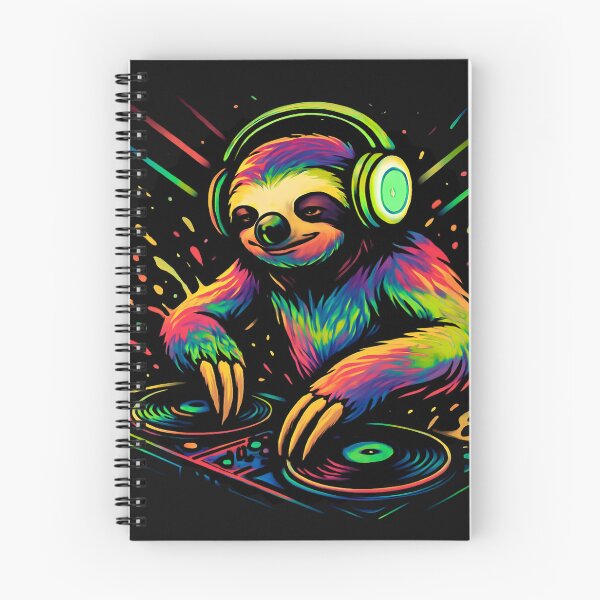 Item preview, Colorful Vinyl DJ Sloth Music Lover Funny Animal Turntable designed and sold by Genius Geek.