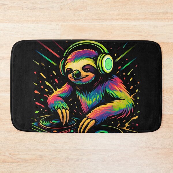 Item preview, Colorful Vinyl DJ Sloth Music Lover Funny Animal Turntable designed and sold by Genius Geek.