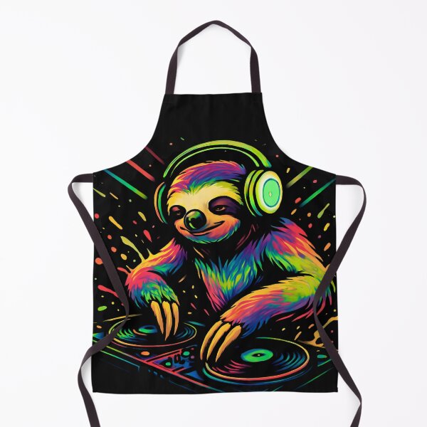 Item preview, Colorful Vinyl DJ Sloth Music Lover Funny Animal Turntable designed and sold by Genius Geek.