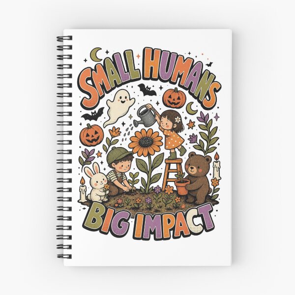 Item preview, Small Humans Big Impact Shirt, Cute Watercolor Kids Garden Teacher Design designed and sold by VibeTherapyArt.