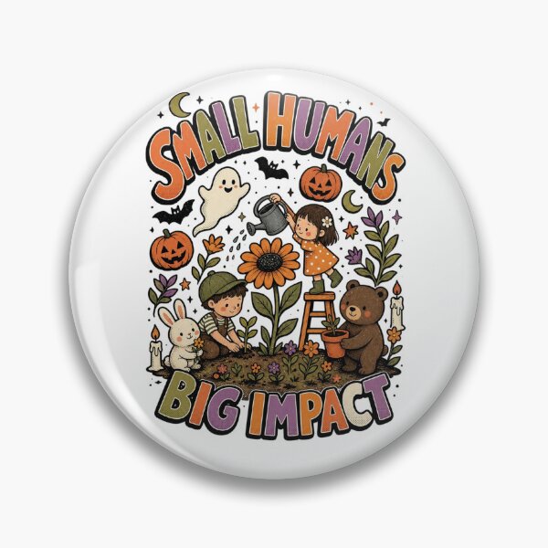 Item preview, Small Humans Big Impact Shirt, Cute Watercolor Kids Garden Teacher Design designed and sold by VibeTherapyArt.