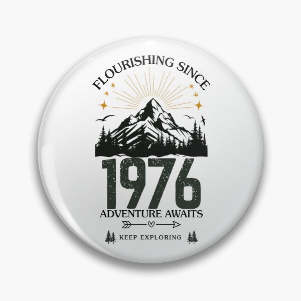 Item preview, 1976 Flourishing Since Mountain Adventure Birthday Design designed and sold by FlareCraftStudio.