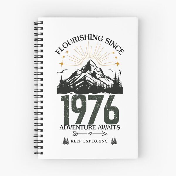 Item preview, 1976 Flourishing Since Mountain Adventure Birthday Design designed and sold by FlareCraftStudio.