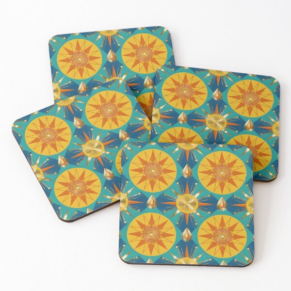 Item preview, Retro Gold Sunburst Pattern designed and sold by Ideeplyfeltit.