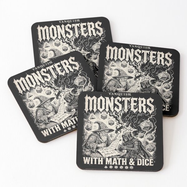Item preview, Vanquish Monsters With Math And Dice Tabletop Art Funny TTRPG Meme designed and sold by Yellowriversss.