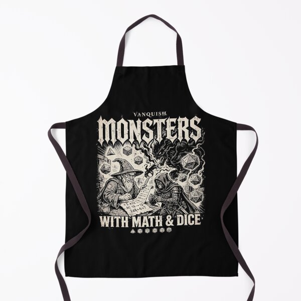Item preview, Vanquish Monsters With Math And Dice Tabletop Art Funny TTRPG Meme designed and sold by Yellowriversss.